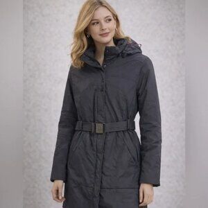 Lululemon long pinnacle parka jacket dark grey women's size 8